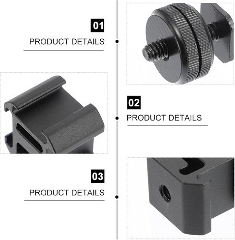 Kisangel Tripod Screw Hot Shoe Flash Stand Adapter for DSLR Camera Rig Compatible Flash Holder Mount Bracket for Photography and Video Accessories in Kuwait