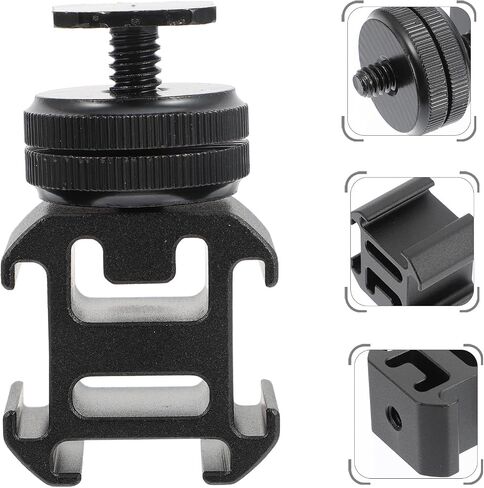 Kisangel Tripod Screw Hot Shoe Flash Stand Adapter for DSLR Camera Rig Compatible Flash Holder Mount Bracket for Photography and Video Accessories in Kuwait