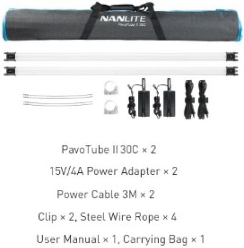 Nanlite PavoTube II 30C 4' LED Tube Light | Case, Mount, AC Charger in Saudi Arabia