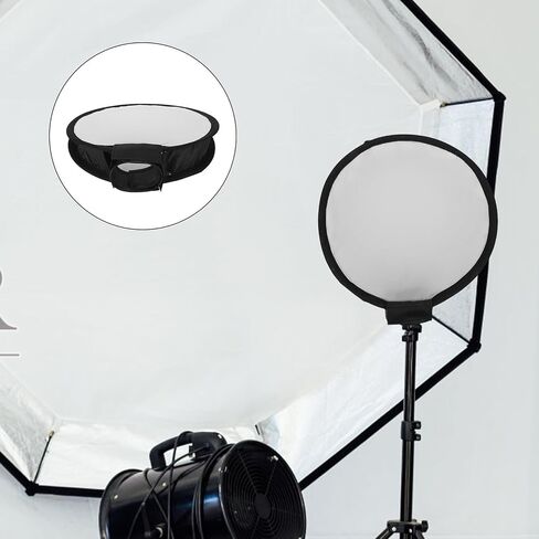 BESPORTBLE Camera Flash Diffuser Softbox 30cm Foldable Round Soft Light Diffuser Compatible with Most Flash Heads for Photography Studio and Event Use in Kuwait