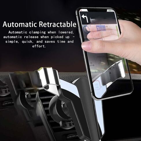 Car Phone Holder for Fiat Doblo II 2010-2018 2019 2020 2021 2022 2023 2024, Car Phone Holder for Air Vent, One-Click Rotation Car Accessories Ultra-Durable Metal in Kuwait