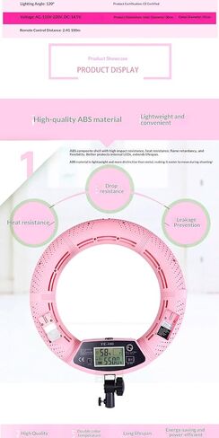 Dimmable LED Ring Light FD-480II for Portrait Selfie YouTube Photo Video Studio Photography Continuous Light with Tripod, Batteries, Chargers, Carrying Bag, Makeup Mirror, Photo/Camera Holder in Saudi Arabia