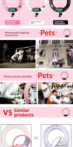 Dimmable LED Ring Light FD-480II for Portrait Selfie YouTube Photo Video Studio Photography Continuous Light with Tripod, Batteries, Chargers, Carrying Bag, Makeup Mirror, Photo/Camera Holder in Saudi Arabia