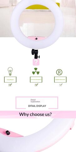 Dimmable LED Ring Light FD-480II for Portrait Selfie YouTube Photo Video Studio Photography Continuous Light with Tripod, Batteries, Chargers, Carrying Bag, Makeup Mirror, Photo/Camera Holder in Saudi Arabia