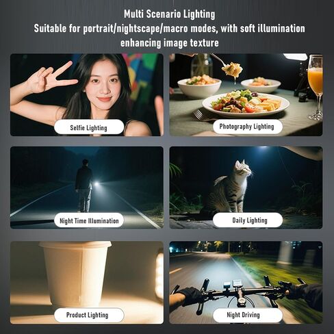 Camera Fill Light with Adjustable Color Temperature with Magnetic Mount for Daily Life Recording in Saudi Arabia