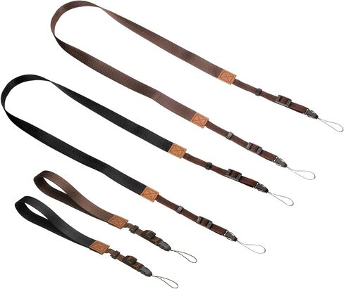 Camera Strap - Safety Adjustable Shoulder Sling Neck Strap with Hand Wrist Lanyard in Saudi Arabia