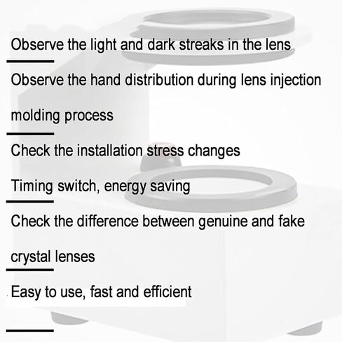 Lens Inspection Machine, Lens Stress Tester, Multifocal Lens Testing, Stress Testing, Uniform Brightness Without Scattered Light, Adjustable Brightness, for Optical Shops in Saudi Arabia