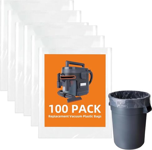 100PCS Vacuum Plastic Bags Replacement for Shark MessMaster VS100/VS101/VS100C, Portable Wet Dry Vacuum Cleaner Accessories, Durable Plastic Dust Bags in Saudi Arabia