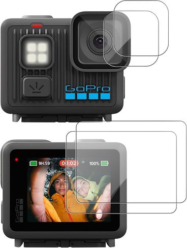 for GoPro LIT HERO Screen Protector – 2 Pack Tempered Glass Film for Display,9H Hardness,Anti-Scratch,HD Clarity,Bubble-Free,Fingerprint Resistant in Saudi Arabia