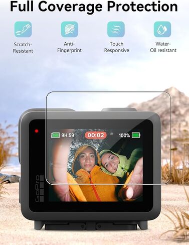 for GoPro LIT HERO Screen Protector – 2 Pack Tempered Glass Film for Display,9H Hardness,Anti-Scratch,HD Clarity,Bubble-Free,Fingerprint Resistant in Saudi Arabia