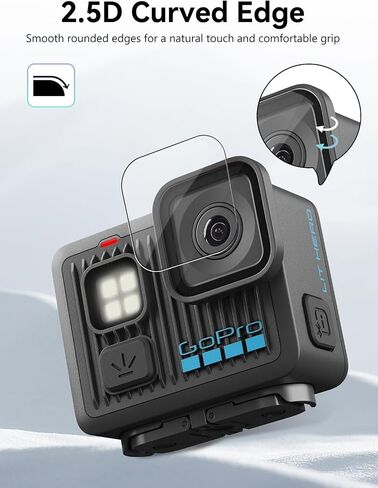 for GoPro LIT HERO Screen Protector – 2 Pack Tempered Glass Film for Display,9H Hardness,Anti-Scratch,HD Clarity,Bubble-Free,Fingerprint Resistant in Saudi Arabia