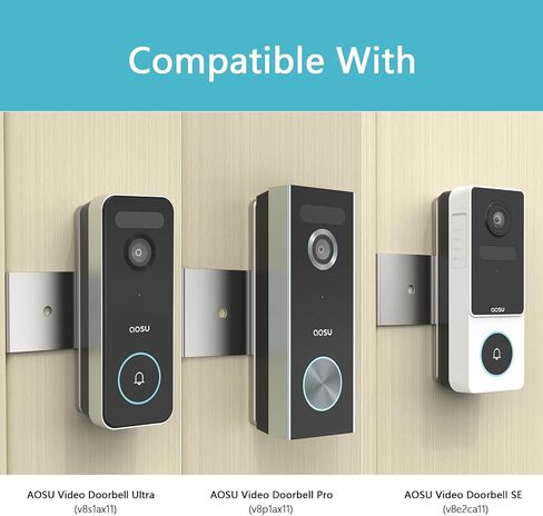 حامل جرس باب مضاد للسرقة لكاميرا AOSU Video Doorbell Pro (V8P1AX11)/SE (V8E2CA11) وكاميرا AOSU Video Doorbell Ultra(V8S1AX11)، ملحقات حامل حامل جرس الباب القابل للتعديل in Kuwait