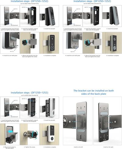 حامل جرس باب مضاد للسرقة لكاميرا AOSU Video Doorbell Pro (V8P1AX11)/SE (V8E2CA11) وكاميرا AOSU Video Doorbell Ultra(V8S1AX11)، ملحقات حامل حامل جرس الباب القابل للتعديل in Kuwait