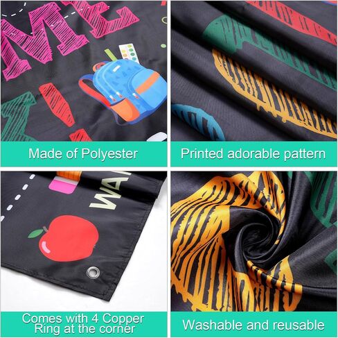 Welcome Back to School Backdrops for Teachers and Staff,First Day of School Banner Sign Polyester Photography Background for School Classroom Office Decorations,73x44 Inch in Saudi Arabia