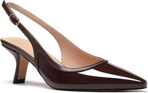 VICKI.VICKI Womens Slingback Kitten Heels Closed Pointed Toe Pumps Dressy Shoes in Saudi Arabia
