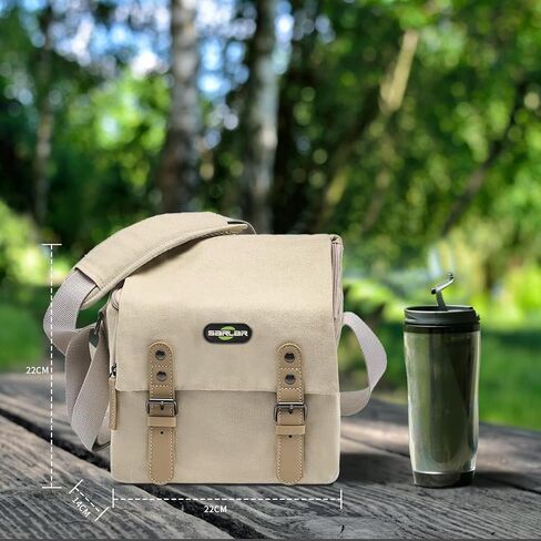 GAGITERVR Neo Fly More Combo Travel Case, Shoulder Messenger Carrying Bag with Canvas Leather Trim Fits DJI Neo Drone/Up to 6 Batteries/RC-N3/N2/Charging Hub & Accessories, Ideal for Trip and Storage in Saudi Arabia