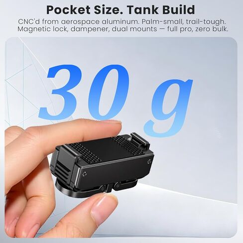 Foldable 2-Prong Magnetic Quick Release Mount with Mechanical Lock & 360° Rotation for DJI Osmo Action 6/Osmo Nano, Aluminum Base with 1/4" Thread, Action Camera Adapter in Saudi Arabia