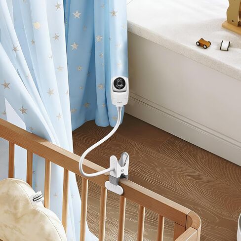 Baby Monitor Mount Compatible with VTech & Leapfrog VM901 VM924 LF920HD Universal Flexible Anti-Sag Gooseneck Crib Holder Stand, 1/4" Thread Camera Bracket, Quick-Clip No Drill in Saudi Arabia