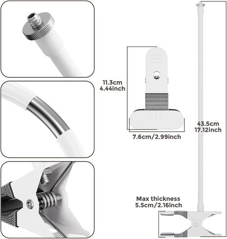 Baby Monitor Mount Compatible with VTech & Leapfrog VM901 VM924 LF920HD Universal Flexible Anti-Sag Gooseneck Crib Holder Stand, 1/4" Thread Camera Bracket, Quick-Clip No Drill in Saudi Arabia