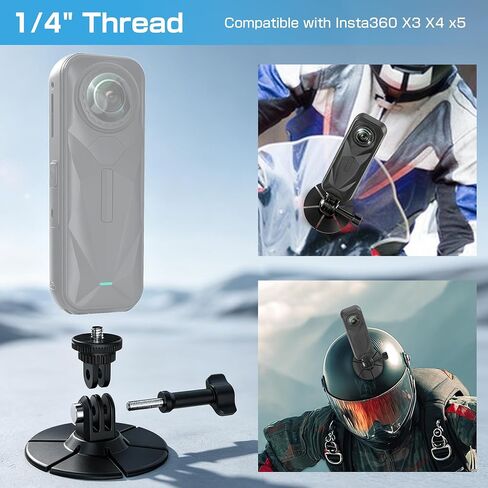 2Pcs Flexible Adhesive Helmet Mount for GoPro/Insta360/DJI Action Cameras | Snowboard Surfboard Flat Curved Sticky Mount Base for GoPro 13/12/11/10/9, for Insta360 X5/X4/X3, for DJI Action 6/5/4/3 in Kuwait