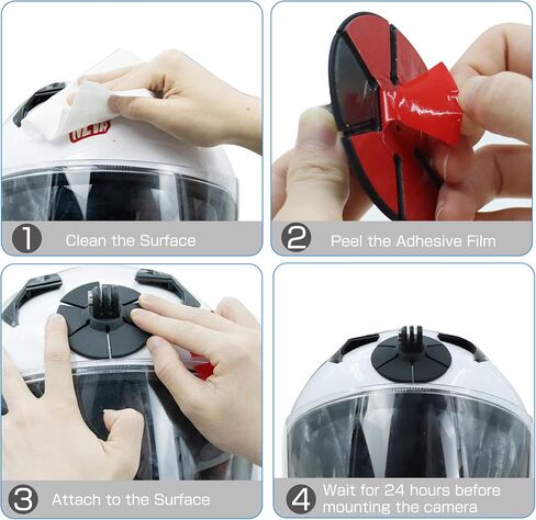 2Pcs Flexible Adhesive Helmet Mount for GoPro/Insta360/DJI Action Cameras | Snowboard Surfboard Flat Curved Sticky Mount Base for GoPro 13/12/11/10/9, for Insta360 X5/X4/X3, for DJI Action 6/5/4/3 in Kuwait