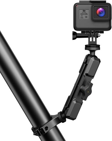 Hamdril 360° Adjustable Camera Mount Compatible with, Insta360 X5 X4 X3, GO3, Ace Pro 2, DJI Action 3 4 5 Pro, Pocket 3 & More, Fits 0.76-2 Inch Round Tube for UTV ATV Motorcycle Bike in Saudi Arabia