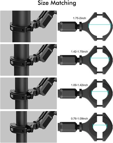 Hamdril 360° Adjustable Camera Mount Compatible with, Insta360 X5 X4 X3, GO3, Ace Pro 2, DJI Action 3 4 5 Pro, Pocket 3 & More, Fits 0.76-2 Inch Round Tube for UTV ATV Motorcycle Bike in Saudi Arabia