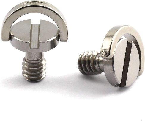 HJ Garden 2pcs 1/4-20 Thread D-Ring Stainless Steel Camera Fixing Screws for Camera Tripod Monopod QR Plate,D Shaft Quick Release Plate Mounting Screw 10mm Length in Saudi Arabia