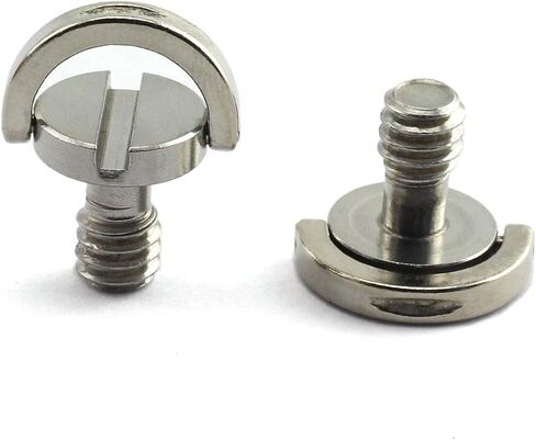 HJ Garden 2pcs 1/4-20 Thread D-Ring Stainless Steel Camera Fixing Screws for Camera Tripod Monopod QR Plate,D Shaft Quick Release Plate Mounting Screw 10mm Length in Saudi Arabia