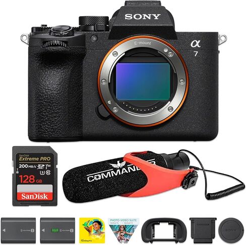 كاميرا Sony a7 V كاملة الإطار بدون مرآة (الهيكل فقط) + ميكروفون قائد | 33 ميجابكسل Exmor RS، الوضع النشط 4K 120p، 30 إطارًا في الثانية بدون تعتيم، 759 نقطة AI AF، 7.5-Stop IBIS | بطاقة 128 جيجابايت + برنامج كوريل in Kuwait
