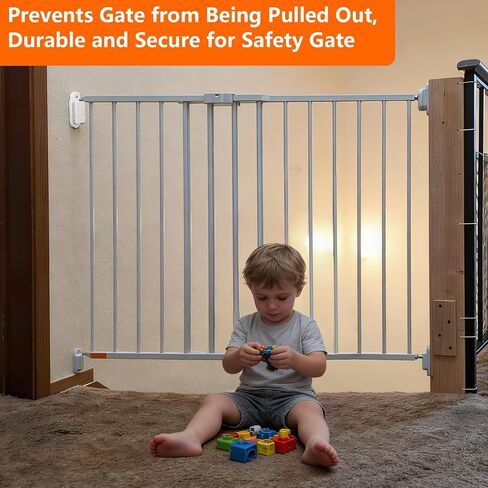 2 Pack Baby Gate Hinge Replacement Compatible with Regalo Extra Tall Baby Gate | Durable Safety Gate Parts | Secure Locking Channels | Easy to Install in Saudi Arabia