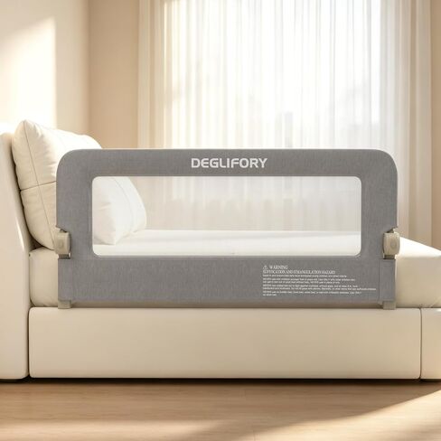 Bed Rail for Toddlers, 59IN Baby Bed Rail Guard Folding Up, Child Safety Side Railing Guards with Reinforced Anchor Bed in Saudi Arabia
