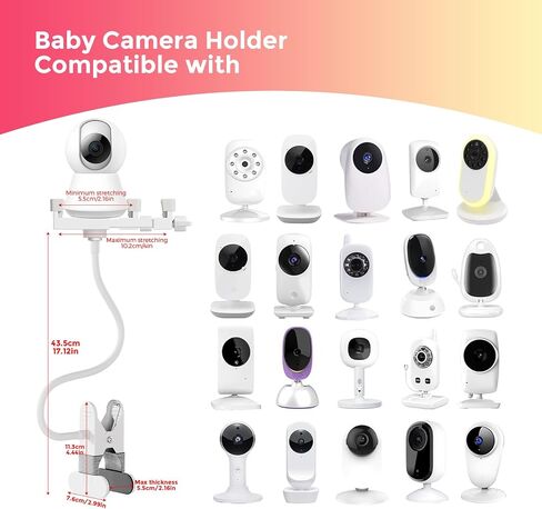 Baby Camera Monitor Mount Stand Holder Compatible with VTech VM924/ 901/928HD /5263/5755 /5764HD /7764HD/5766/5263/BM5254/ RM5755/ Leapfrog LF920HD/RM7768HD/LF815HD/LF1726FHD /LF2413 Camera in Saudi Arabia