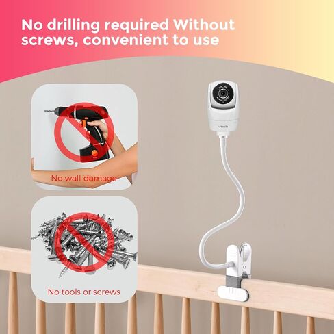Baby Camera Monitor Mount Stand Holder Compatible with VTech VM924/ 901/928HD /5263/5755 /5764HD /7764HD/5766/5263/BM5254/ RM5755/ Leapfrog LF920HD/RM7768HD/LF815HD/LF1726FHD /LF2413 Camera in Saudi Arabia