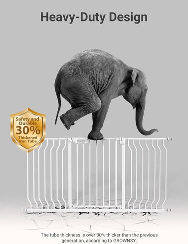 Mom's Choice GROWNSY Baby Gate, 53"-57" Auto-Close Dog Gate for Stairs & Doorways, Pressure-Mounted Easy Install - No Drill, Walk Through, Safe & Durable in Kuwait