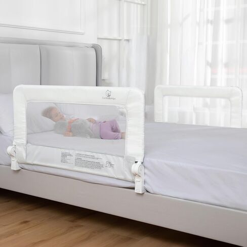 ComfyBumpy 2-Pack Bed Rail for Toddlers 35.5" L x 19.5" H | Toddler Bed Rails for Twin, Full & Toddler Mattress Size | Swing Down Rail Guard | Mattress Side Rail for Kids | White in Saudi Arabia