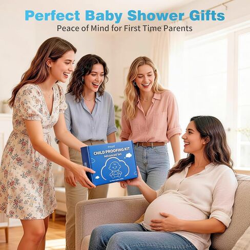 Inaya Baby Proofing Kit Advanced Set 50 Pack - Child Safety Hidden Locks for Cabinets & Drawers, Adjustable Safety Latches, Door Lever Locks and Outlet Covers and more - Keep Your Child Safe at Home in Saudi Arabia