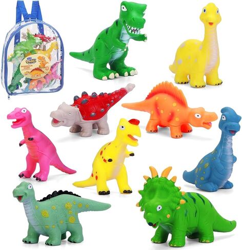 No Hole Dinosaur Bath Toys for Toddler Kids | 9Pcs Color Changing Dinosaurs, BPA-Free & Non-Toxic, Fun for Kids Who Hate Bath in Saudi Arabia