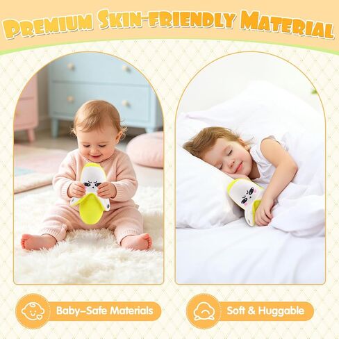 Musical Sensory Toys, Magic Touch Interactive Music Plush Toy, Soft Baby Music Sensory Toys with Sound, Multiplayer Interactive Play, Banana Toy Birthday Gift for Toddler Kids in Kuwait
