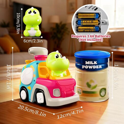 P&C Dinosaur Truck Toy for Toddlers, Musical Push Car with Lights & Sounds in Saudi Arabia