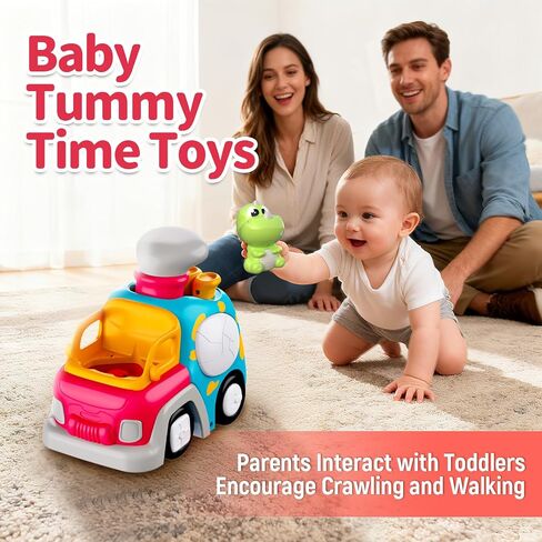 P&C Dinosaur Truck Toy for Toddlers, Musical Push Car with Lights & Sounds in Saudi Arabia