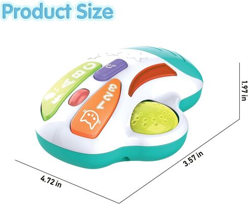 Musical Mouse Toy for Toddlers, Kids, Babies, Laptop Mouse Toy with Music and Lights, Great Gifts for Boys and Girls 1-3 in Saudi Arabia