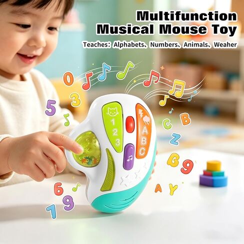 Musical Mouse Toy for Toddlers, Kids, Babies, Laptop Mouse Toy with Music and Lights, Great Gifts for Boys and Girls 1-3 in Saudi Arabia