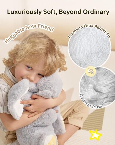 BG-BABYGO Peek A Boo Elephant Toy, Interactive Singing Stuffed Elephant Plush with Moving Ears, Musical Stuffed Animal for Babies and Toddlers, Adorable Baby Toy with Gift Box in Saudi Arabia