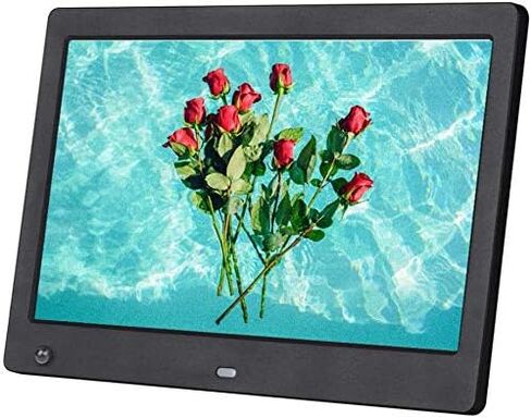 Digital Picture Frames 10.1 Inch Digital Photo Frame 1024x600 Full HD 16:9 IPS Display with Motion Sensor - Calendar Alarm with Remote Control Support USB and SD Card Photo Frame Digital (Blac (Bla in Saudi Arabia