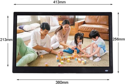 Digital Photo Frames 17-inch IPS Full-View Electronic 1920 * 1080 Resolution ABS Material Multimedia Player with HDMI Function White and Black Record Life (White) (Black) in Saudi Arabia
