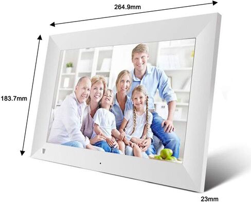 Digital Photo Frames 10-Inch High-Definition IPS LCD Display Support WiFi 16GB Storage Auto Rotation Support Micro SD Card Share Wonderful Moments (Black) (White) in Saudi Arabia