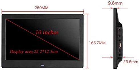 Digital Picture Frames 10.1 Inch Digital Photo Frame 1024x600 Full HD 16:9 IPS Display with Motion Sensor - Calendar Alarm with Remote Control Support USB and SD Card Photo Frame Digital (Blac (WHI in Saudi Arabia