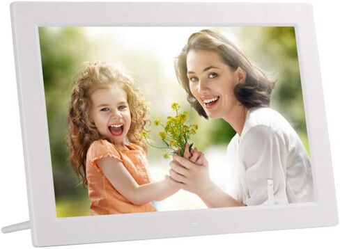 Digital Photo Frames 13-inch high-Definition LED with 1280 * 800 Resolution 16:10 Large Screen Design 1080P Video Photo/Video/Music Playback Support USB and SD Card (Black) (white) in Saudi Arabia