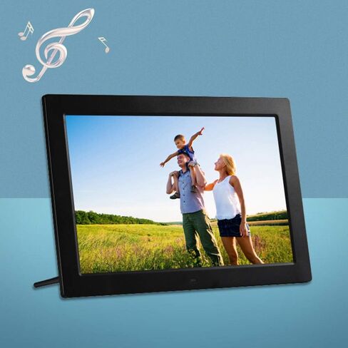 Digital Photo Frames 13-inch high-Definition LED with 1280 * 800 Resolution 16:10 Large Screen Design 1080P Video Photo/Video/Music Playback Support USB and SD Card (Black) (white) in Saudi Arabia